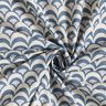 tessuto in cotone popeline Archi eleganti – grigio blu/tortora chiaro,  thumbnail number 3