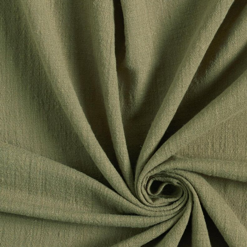 Tessuto di cotone con aspetto lino – verde oliva,  image number 1