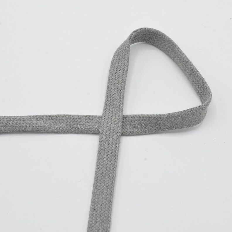 Cordoncino piatto Felpa cotone mélange [15 mm] – grigio chiaro,  image number 1