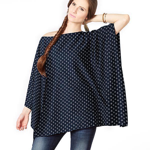 popeline Ancore – blu marino, image number 5
