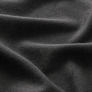 Tessuto per cappotti misto lana, tinta unita – nero, 
