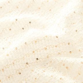 Tessuto in maglia leggera con paillettes – bianco, 