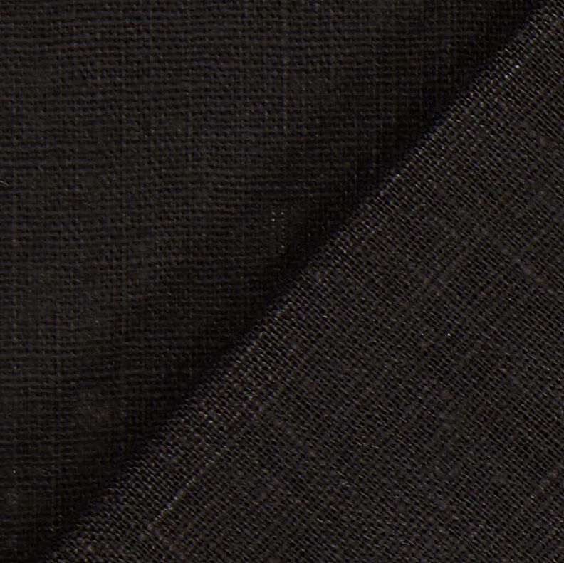 Tessuto di lino misto Ramie medio – nero,  image number 4