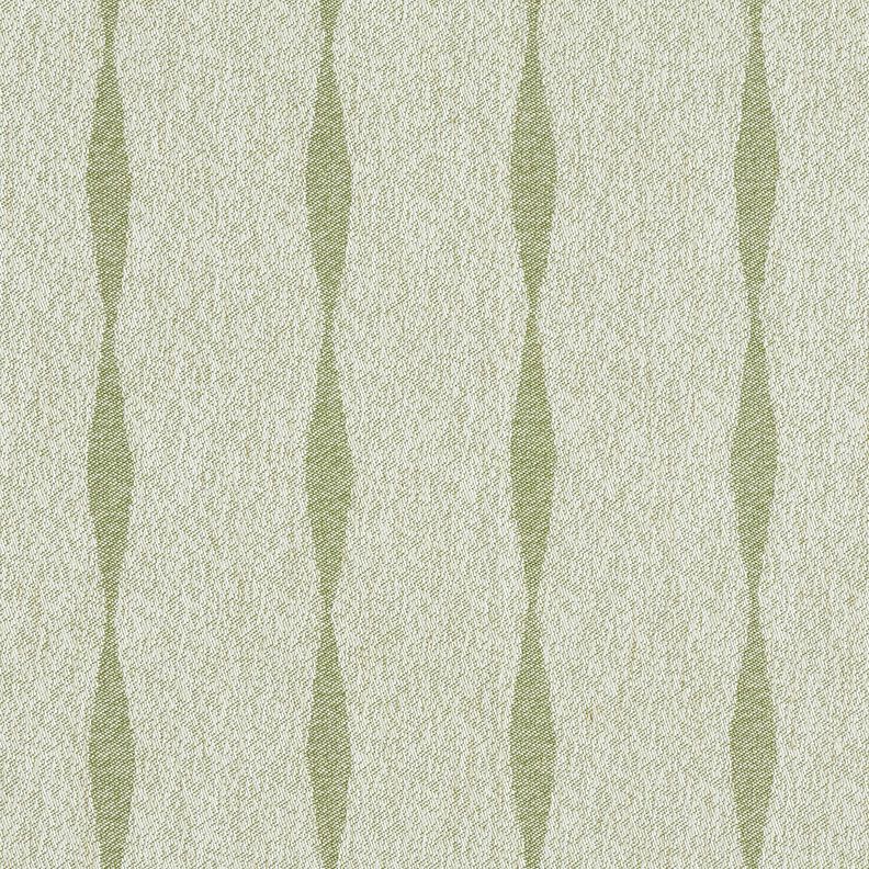 tessuti da esterni tessuti canvas Righe ondulate – verde oliva chiaro/beige chiaro,  image number 1