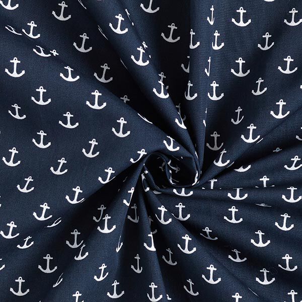 popeline Ancore – blu marino, image number 3