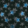 French terry, felpa estiva Variazioni di stelle | Glitzerpüppi – nero/blu,  thumbnail number 1