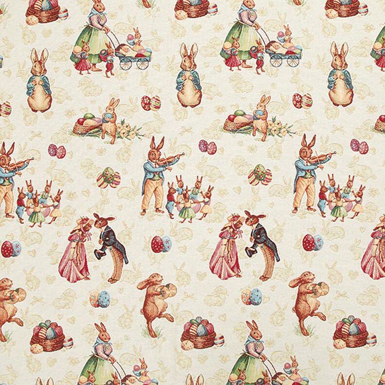 jacquard gobelin famiglia di coniglietti pasquali,  image number 1