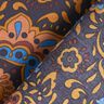 tessuto per camicie Fiori retrò e motivi paisley – blu notte/caramello,  thumbnail number 4