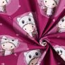 jersey di cotone Ragazza gatto | Glitzerpüppi  – lampone,  thumbnail number 3