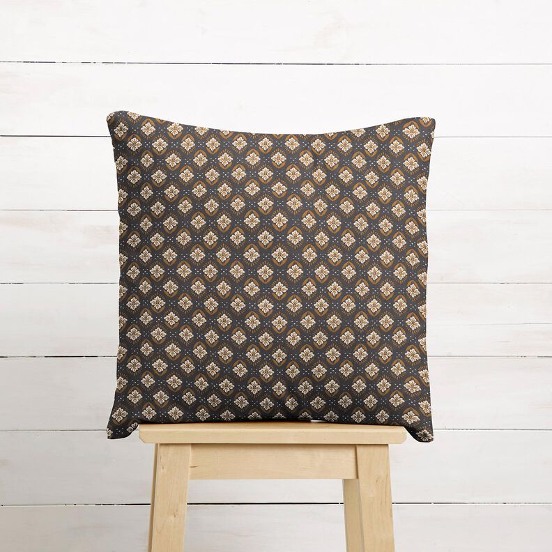 tessuto in cotone cretonne Piastrelle fiorite – granito,  image number 6