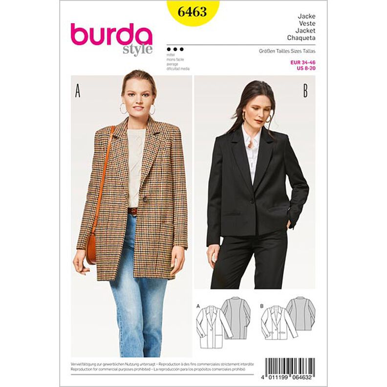 giacca / blazer, Burda 6463 | 34 - 46,  image number 1