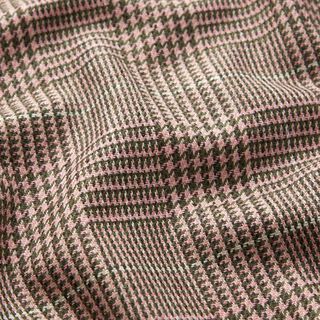 Tessuto in lana Principe di Galles – rosa/cachi, 