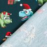 French terry, felpa estiva Dinosauri di Natale sotto le palme | Glitzerpüppi – petrolio/verde chiaro,  thumbnail number 4