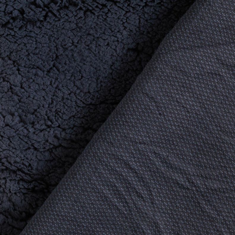 Soffice tessuto in peluche – nero-azzurro,  image number 4