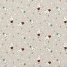tessuto in cotone popeline Dolci pupazzi di neve – tortora chiaro,  thumbnail number 1
