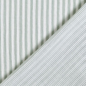 mussolina / tessuto doppio increspato double face Righe – canna palustre/bianco, 