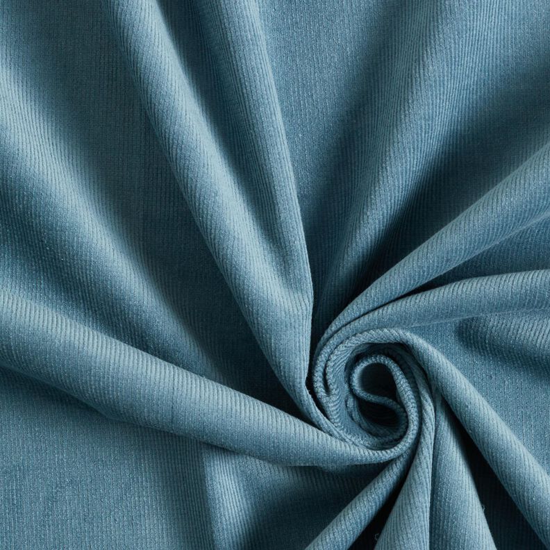 velluto a costine stretch – blu colomba,  image number 1