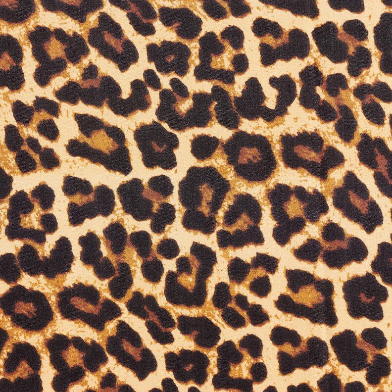 Tessuto di viscosa Leopardo – beige/nero,  image number 1