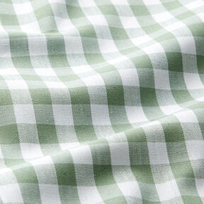 tessuto in cotone Quadro vichy 1 cm – verde salvia/bianco, 
