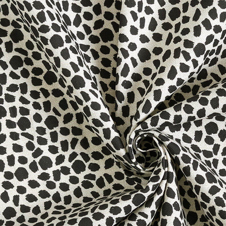 tessuto arredo mezzo panama Stampa leopardata – nero/naturale,  image number 3