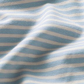 Jersey in cotone a righe sottili – anacardo/azzurro, 