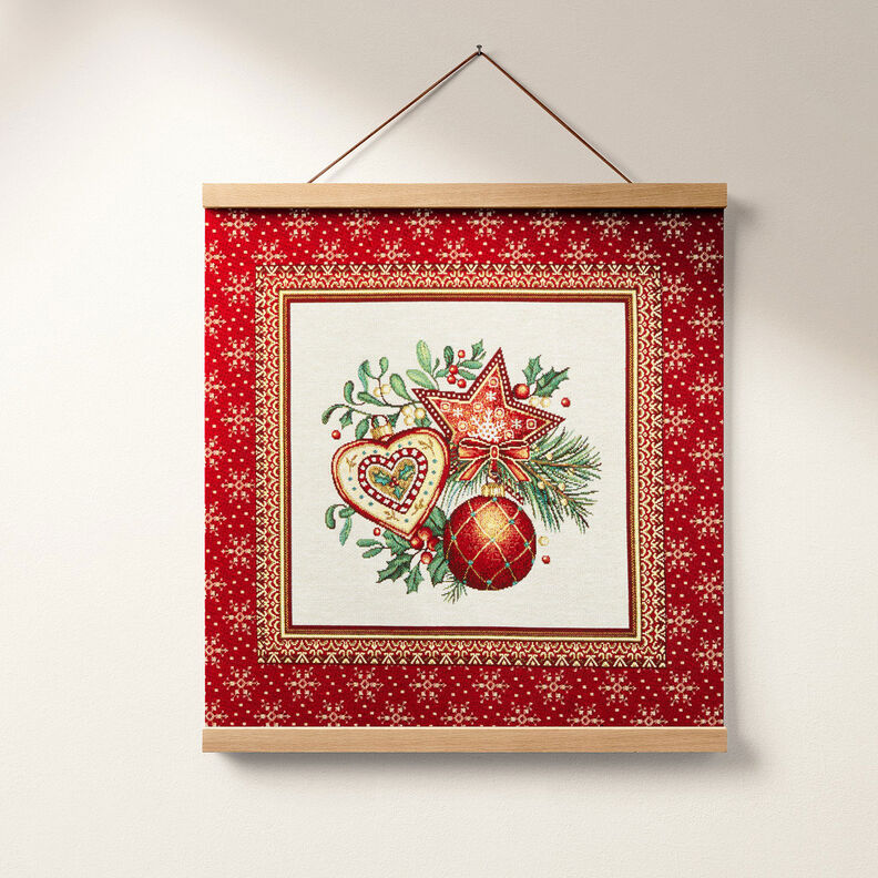 taglio di tessuto arredo gobelin Decorazioni natalizie – rosso carminio, image number 6