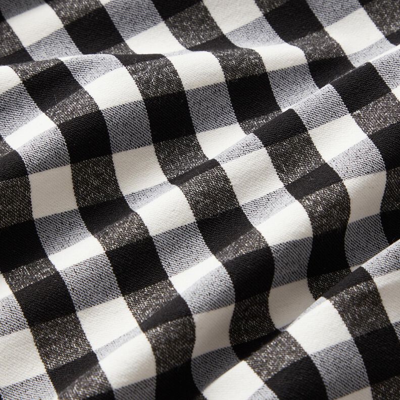 Pantalone elasticizzato a quadretti Vichy – nero/bianco,  image number 2