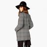 Tessuto per cappotto misto cotone Principe di Galles – bianco/blu notte,  thumbnail number 8