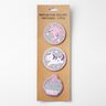 Toppe riflettenti in velcro, confezione da 3 – rosa/bianco,  thumbnail number 1