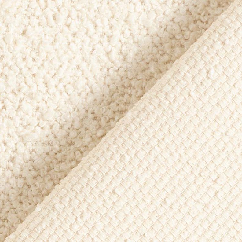 Tessuto da tappezzeria Bouclé – bianco lana,  image number 3