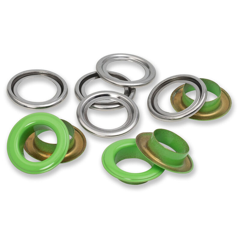 Occhielli con rondelle [15 pezzi | Ø 14 mm] | Prym – verde chiaro/argento effetto metallizzato,  image number 2