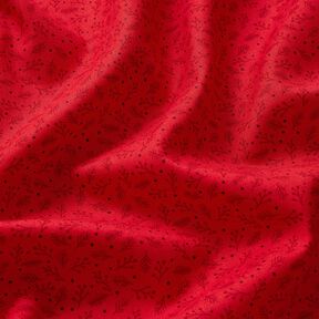 tessuto in cotone popeline Rami festivi – rosso scuro, 