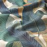 tessuto arredo mezzo panama foglie di banano – grigio blu/tortora chiaro,  thumbnail number 2