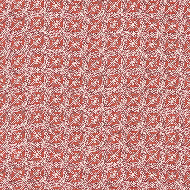 satin di poliestere, losanghe paisley – rame,  image number 1