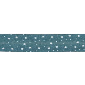 Nastro in sbieco stelle Cotone bio [20 mm] – petrolio, 