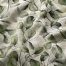 tessuto arredo mezzo panama foglie di pioppo – naturale/verde oliva scuro,  thumbnail number 2