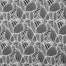 Jersey di viscosa con foglie astratte – nero/bianco,  thumbnail number 1