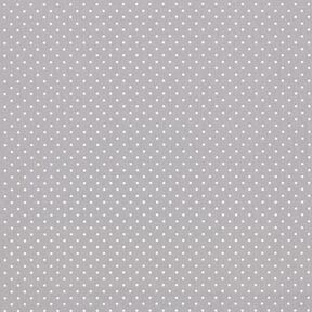 popeline di cotone piccoli pois – grigio/bianco, 
