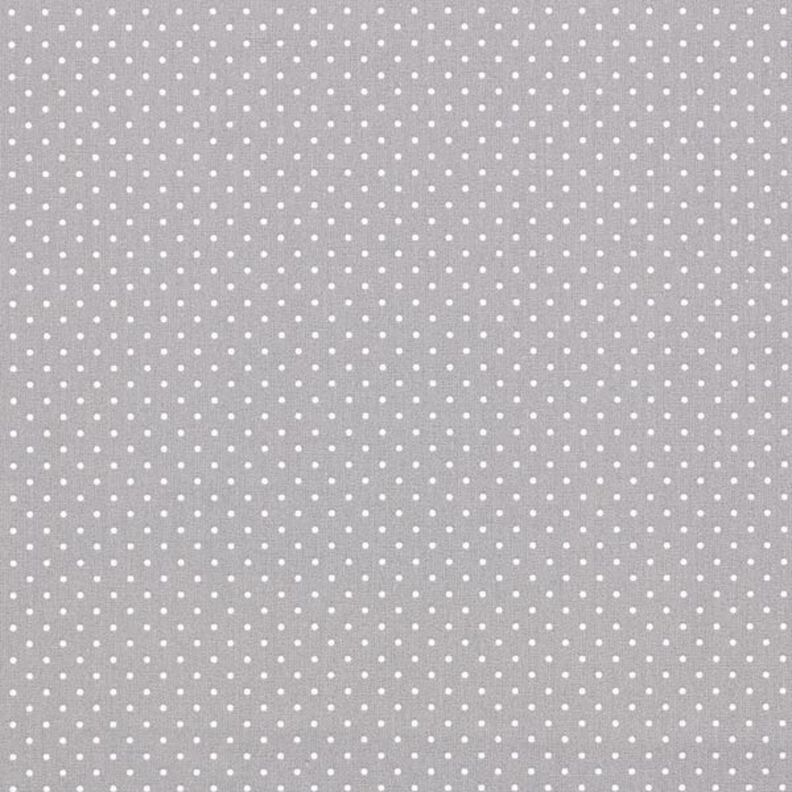 popeline di cotone piccoli pois – grigio/bianco,  image number 1