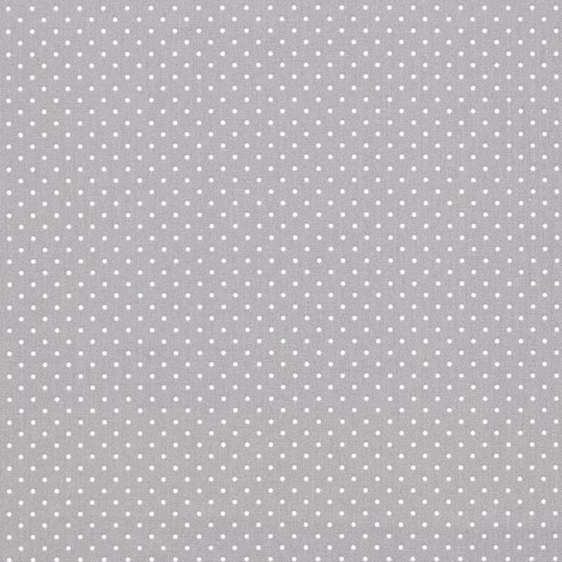 popeline di cotone piccoli pois – grigio/bianco,  image number 1
