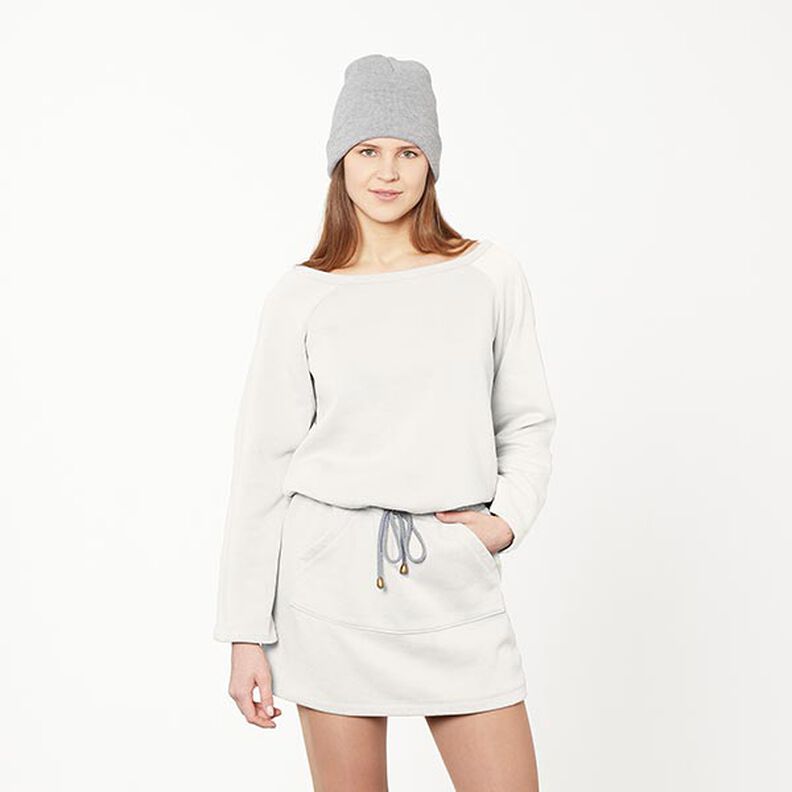 felpa garzata – bianco lana,  image number 7