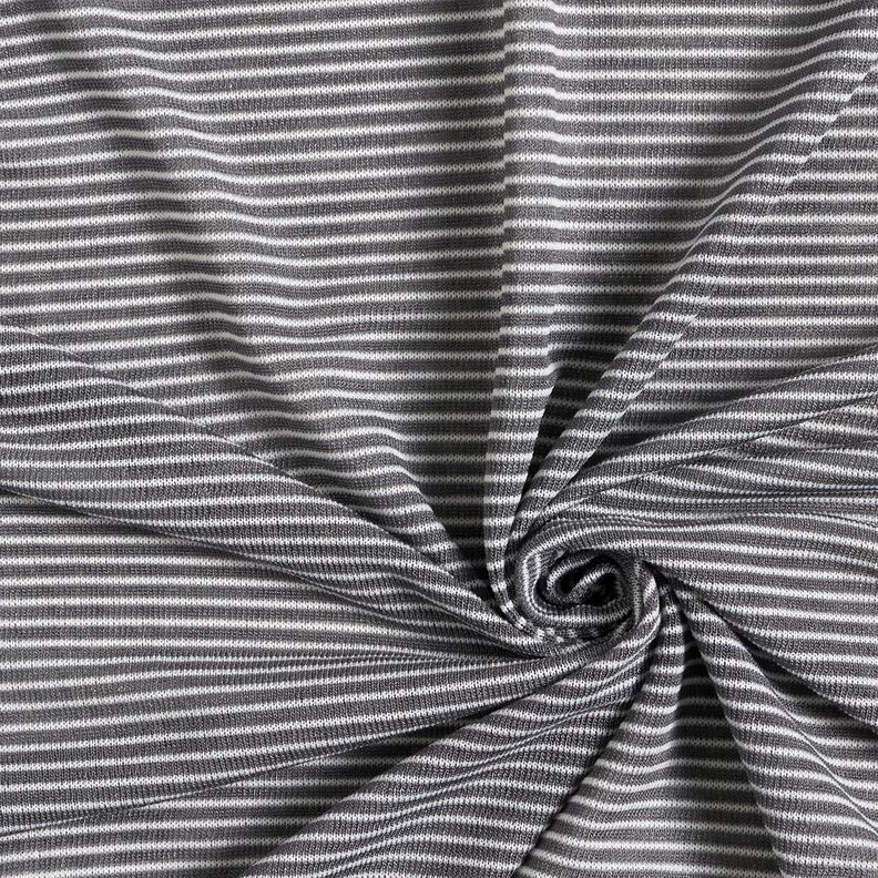 maglia fine Righe sottili – argento anticato/bianco,  image number 3