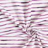 jersey di cotone Strisce larghe ad acquarello stampa digitale – avorio/uva,  thumbnail number 3