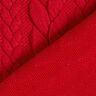 Jersey jacquard, cloqué, motivi a treccia – rosso,  thumbnail number 4