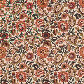 tessuto arredo gobelin Floreale retrò – beige chiaro/rame, 