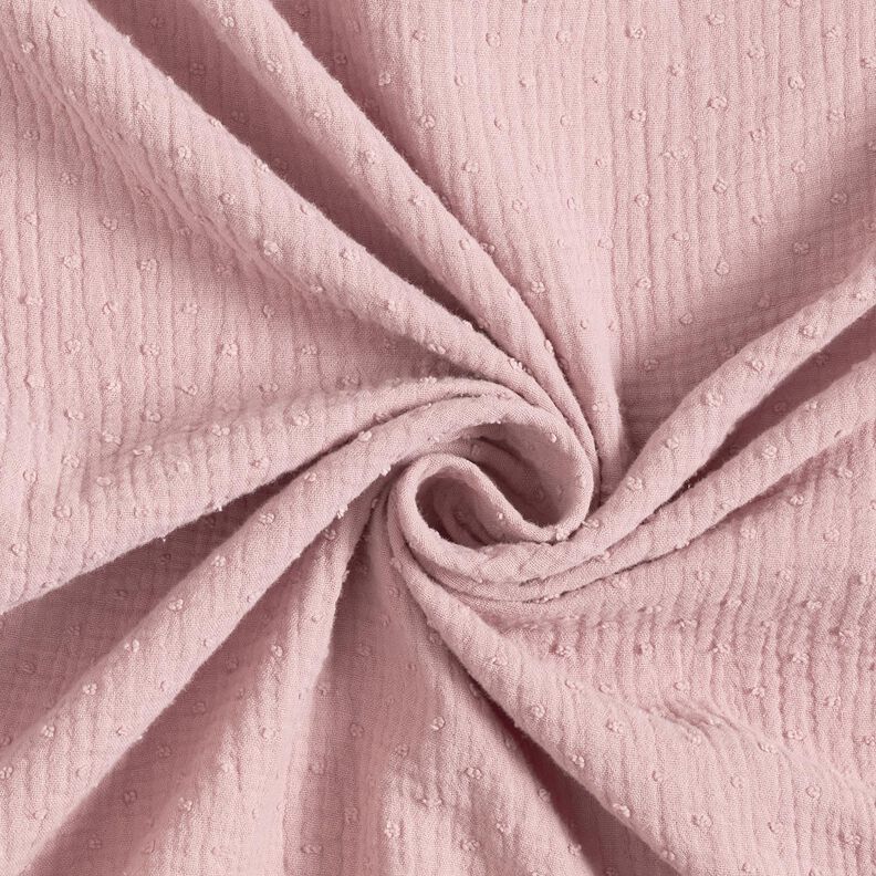 mussolina / tessuto doppio increspato dobby – rosa antico chiaro,  image number 3