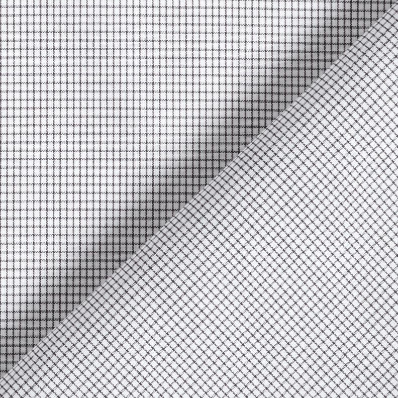 Tessuto per camicia a quadretti glitterati – nero/bianco,  image number 4