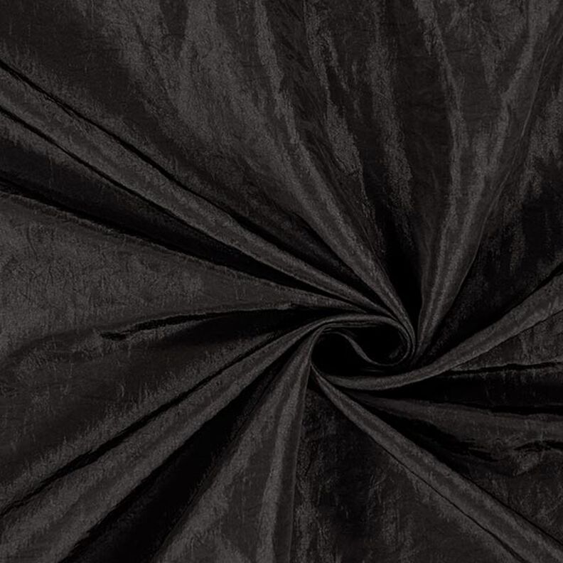 taffettà effetto stropicciato – nero,  image number 1