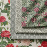 tessuto arredo mezzo panama Fiori di gelsomino – pino scuro/rosso Bordeaux,  thumbnail number 5