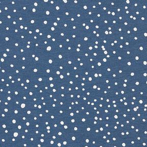 jersey di cotone, pois irregolari – colore blu jeans, 